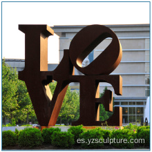 Escultura de acero al aire libre del amor de Corteen del gran